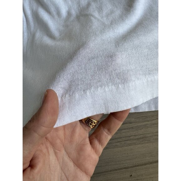 VINTAGE Alabama Fan Club Shirt Mens Small / Womens M White 90s Single Stitch Tee - Picture 4 of 10